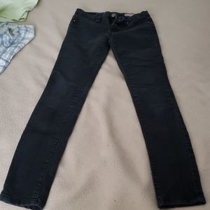 Girls black denim skinny jeggings